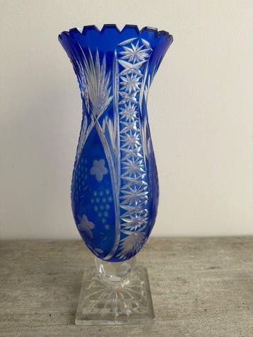 Vaas - Hoogte: 40 cm - Kristal, Antiquités & Art, Antiquités | Verre & Cristal