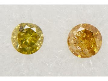 Veiling -  Behandelde briljanten - Geel/groengeel 1,48 ct, Nieuw