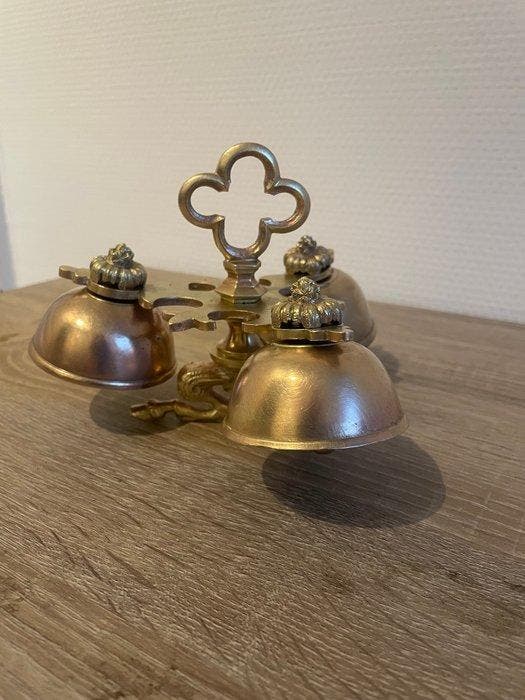 sonnette carillon - Bronze doré - 1910-1920 - sonnette, Antiek en Kunst, Curiosa en Brocante
