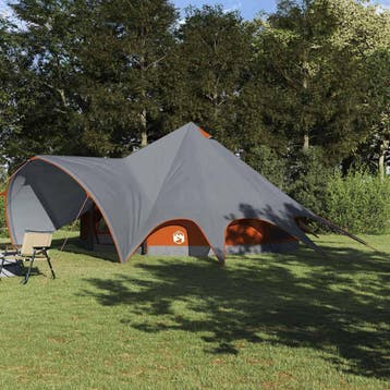 vidaXL Teepee Tent voor 9 Personen 9-persoons Grijs en, Verzenden, Nieuw