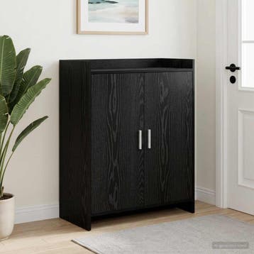 vidaXL Schoenenkast Zwart eiken 73,5 x 36 x 92 cm Bewerkt, Verzenden
