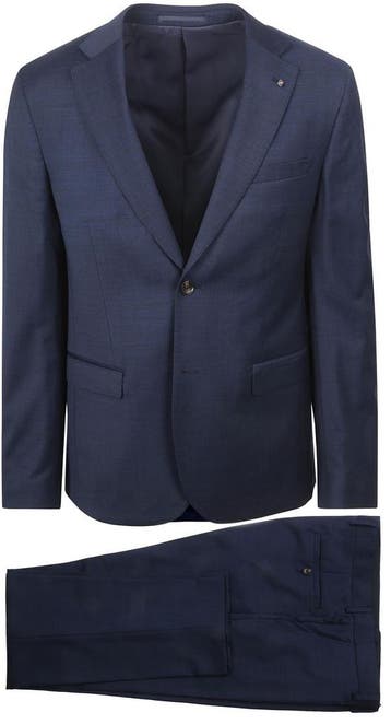Suitable Toulon Kostuum Wol Navy maat 25 Heren, Verzenden, Nieuw, Blauw, Suitable