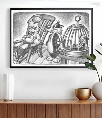 Joan Vizcarra - Dessin au crayon - Sylvester, Tweety &, Nieuw in verpakking