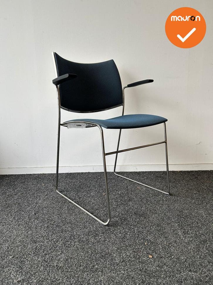 Vergaderstoel - Casala - Blauw gestoffeerd, Articles professionnels, Aménagement de Bureau & Magasin | Mobilier de bureau & Aménagement
