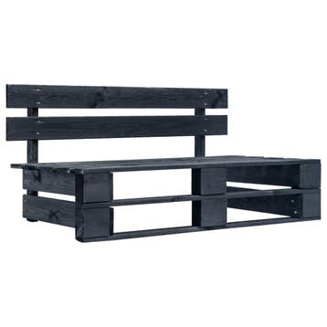 vidaXL Tuinbank pallet hout zwart, Tuin en Terras, Verzenden, Nieuw