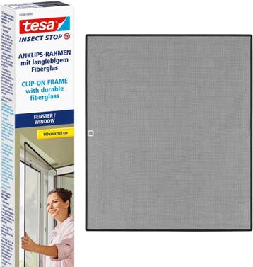 Tesa Insect Stop klikraam vliegenraam 1,2 x 1,4 m antraciet, Ophalen of Verzenden, Nieuw