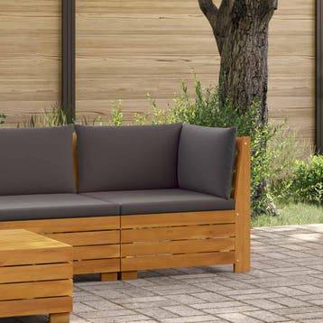 vidaXL Tuinstoel Hoek Massief Acacia Hout Bruin, Tuin en Terras, Tuinsets en Loungesets, Verzenden, Nieuw