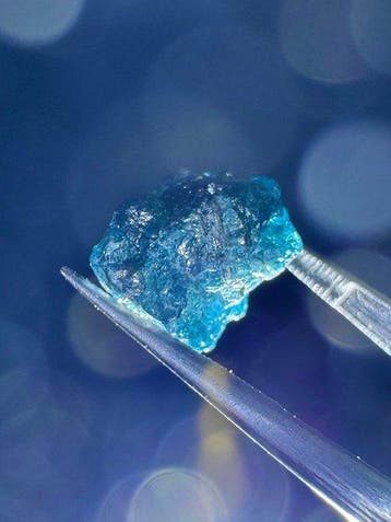 Natuurlijke ruwe blauwe schitterende diamant - 7,41 karaat