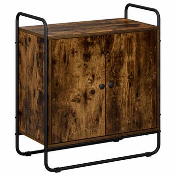 vidaXL Dressoir Gerookt eiken 68 x 35 x 75 cm Bewerkt hout, Verzenden, Nieuw