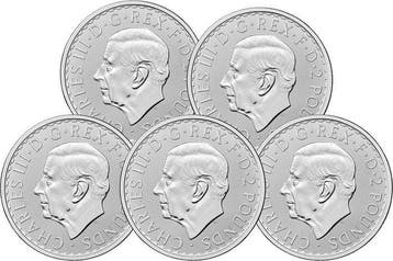 5 Troy Ounce - Argent .999 - Britannia 2026 - 155,5 gram -