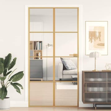 vidaXL Binnendeur smal 102,5x201,5 cm gehard glas en, Verzenden