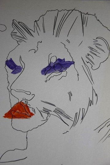 Andy Warhol (1928-1987) - Il Leone. Signed.