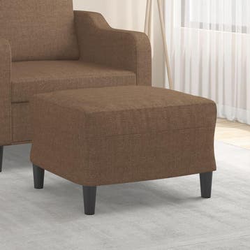 vidaXL Voetenbank 60x50x41 cm stof bruin, Verzenden