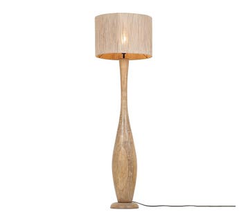 Trio TOBA vloerlamp | E27 Fitting | natuurlijke afwerking |, Huis en Inrichting, Verzenden, Nieuw