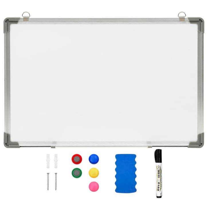 vidaXL Whiteboard magnetisch 60x40 cm staal wit, Articles professionnels, Aménagement de Bureau & Magasin | Fournitures de bureau