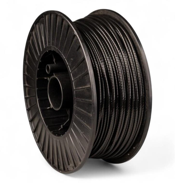 Fitness Staalkabel 6mm 100 meter zwart, Tuin en Terras, Overige Tuin en Terras, Verzenden