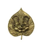Ganesha op Blad Wandhanger - zware messing, Ophalen of Verzenden, Nieuw