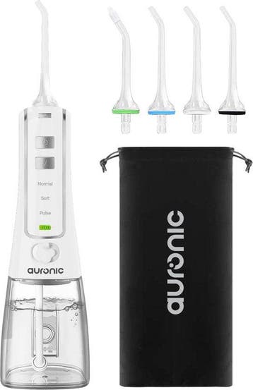 2dekans | Auronic Waterflosser 300 ml - 4 Opzetstukjes - Wit, Ophalen of Verzenden, Nieuw
