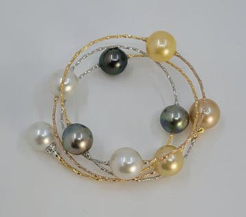 Armband - 18 karaat Geel goud, Roségoud, Witgoud, 11x12mm, Nieuw