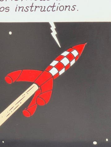 Tintin - 1 Emailleplaat - Tintin Maan - Émaillerie belge /, Nieuw