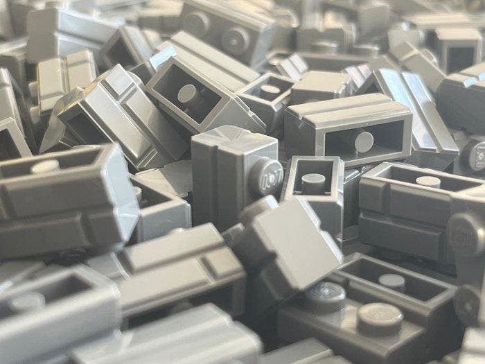 Lego Onderdelen - 150 Pieces Dark Bluish Gray Brick,, Enfants & Bébés, Jouets | Duplo & Lego