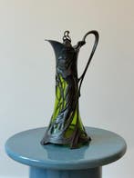 WMF / Geislingen - Kruik - tinlegering, Glas - Maiden - De, Antiek en Kunst