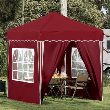 vidaXL Pop-up Feesttent 195 x 195 x 245 cm Bordeauxrood, Verzenden