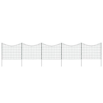 vidaXL Schuttingset hol gebogen 77,5x64 cm groen, Verzenden, Nieuw