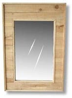 Houten spiegel Groot 36x52 cm, Hobby en Vrije tijd, Nieuw