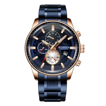 Staal Luxe Horloge - Bandje Analoog Kwarts Roestvrij Uurwerk, Verzenden