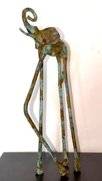 Abdoulaye Derme - Sculpture, Eléphant Le géant des rêves -