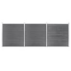 vidaXL Schutting 526x186 cm HKC grijs, Verzenden