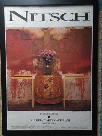 Hermann Nitsch (1932-2022) - Manifesto della mostra, Antiek en Kunst