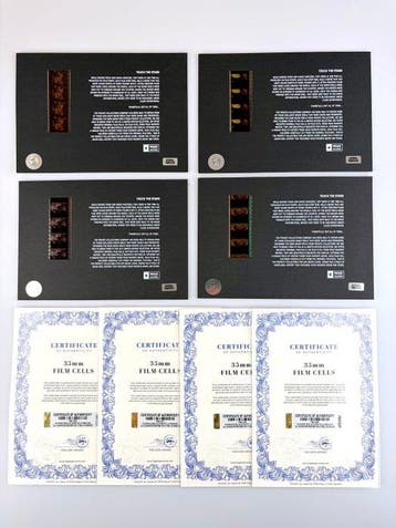 Quentin Tarantino – Rare Set of 4 Mounted 35mm Film Cells –, Nieuw