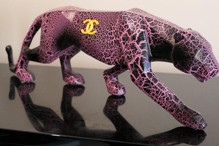 RichART - Panthère version Chanel - XL Size : 43 cm de long, Antiek en Kunst, Kunst | Designobjecten