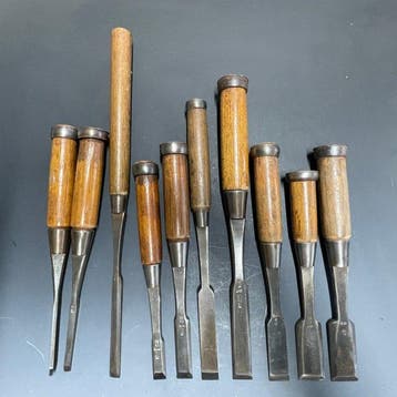 Hiramachi Nomi | Bench Paring Chisels Set w/ Roll Case -