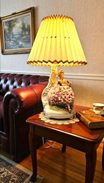 Lamp - Porselein - Boudoirlamp