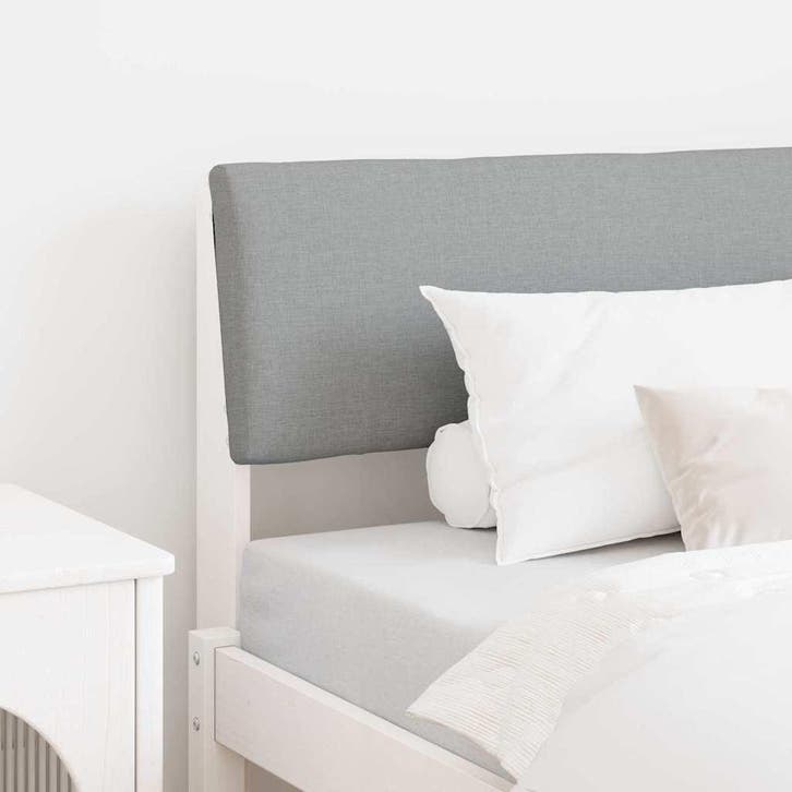 vidaXL Gestoffeerd hoofdbord Lichtgrijs 100 cm Massief, Huis en Inrichting, Slaapkamer | Bedden, Nieuw, Verzenden