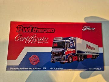 Tekno 1:50 - Camion miniature - Volvo FH / Pwt thermo