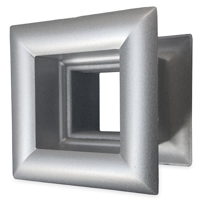 Vierkant deurrooster 29 x 29mm - kunststof metallic grijs, Doe-het-zelf en Bouw, Ventilatie en Afzuiging, Nieuw, Verzenden