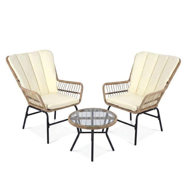 2dekans | Coast 3-Delige Bistroset- Inclusief Kussens -, Huis en Inrichting, Stoelen, Ophalen of Verzenden
