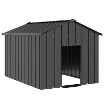 vidaXL Hondenhok met dak 113x153x101 cm gegalvaniseerd staal, Verzenden