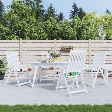 vidaXL Stoelkussens 4 st 50x50x7 cm stof meerkleurig, Verzenden, Nieuw