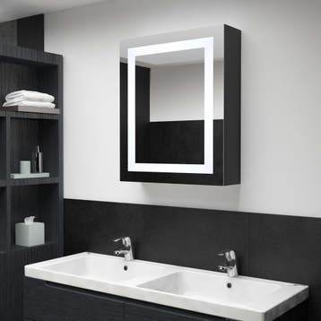 vidaXL Badkamerkast met spiegel en LED 50x13x70 cm, Verzenden, Nieuw