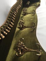 Porte-manteau - Velours, Laiton - Porte-manteau vintage