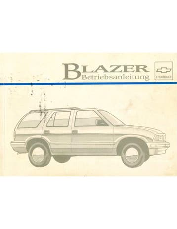 1995 CHEVROLET BLAZER INSTRUCTIEBOEKJE DUITS