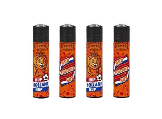 Clipper Aansteker - Hup Holland Hup       4 stuks, Verzamelen, Rookartikelen, Aanstekers en Luciferdoosjes, Nieuw, Verzenden