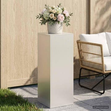 vidaXL Plantenstand Wit 30 x 30 x 80 cm Staal, Verzenden