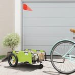 vidaXL Fietstrailer oxford stof en ijzer groen, Verzenden