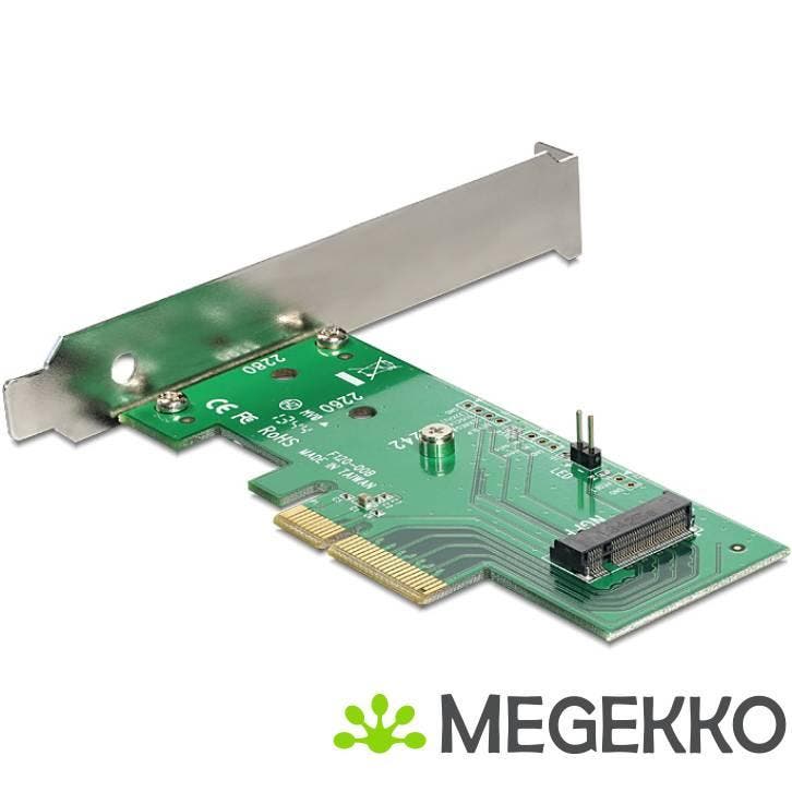 Delock 89370 PCI Express x4-kaart > 1 x interne NVMe M.2 Key, Computers en Software, Netwerkkaarten, Nieuw, Verzenden